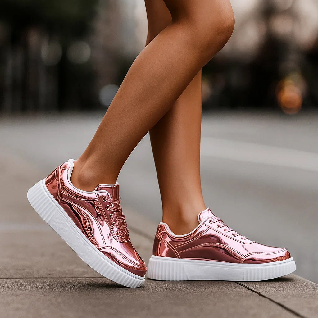 ShimmerLine | Sneakersy Metaliczne