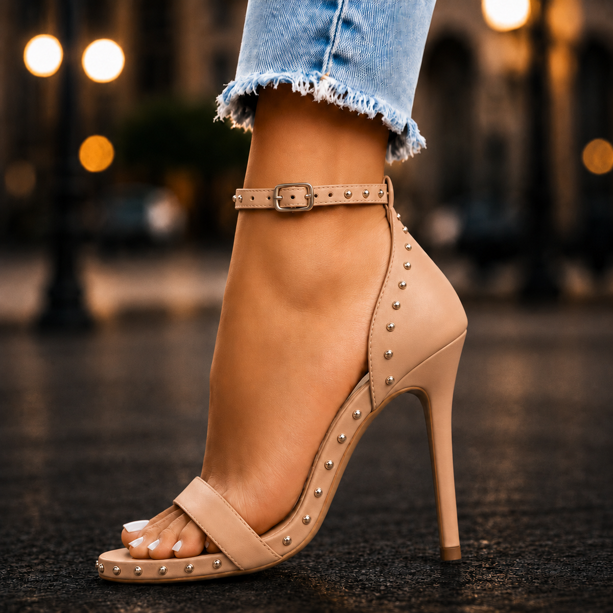 Rhianna | Szpilki Stiletto z Ćwiekami