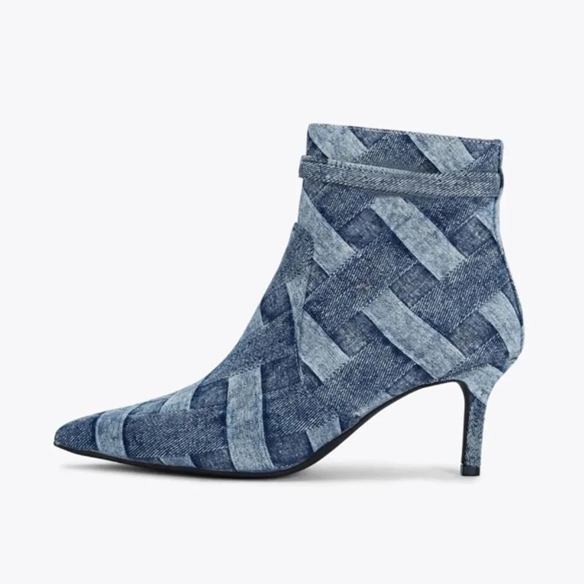 Danica | Plecione Szpilki Jeansowe