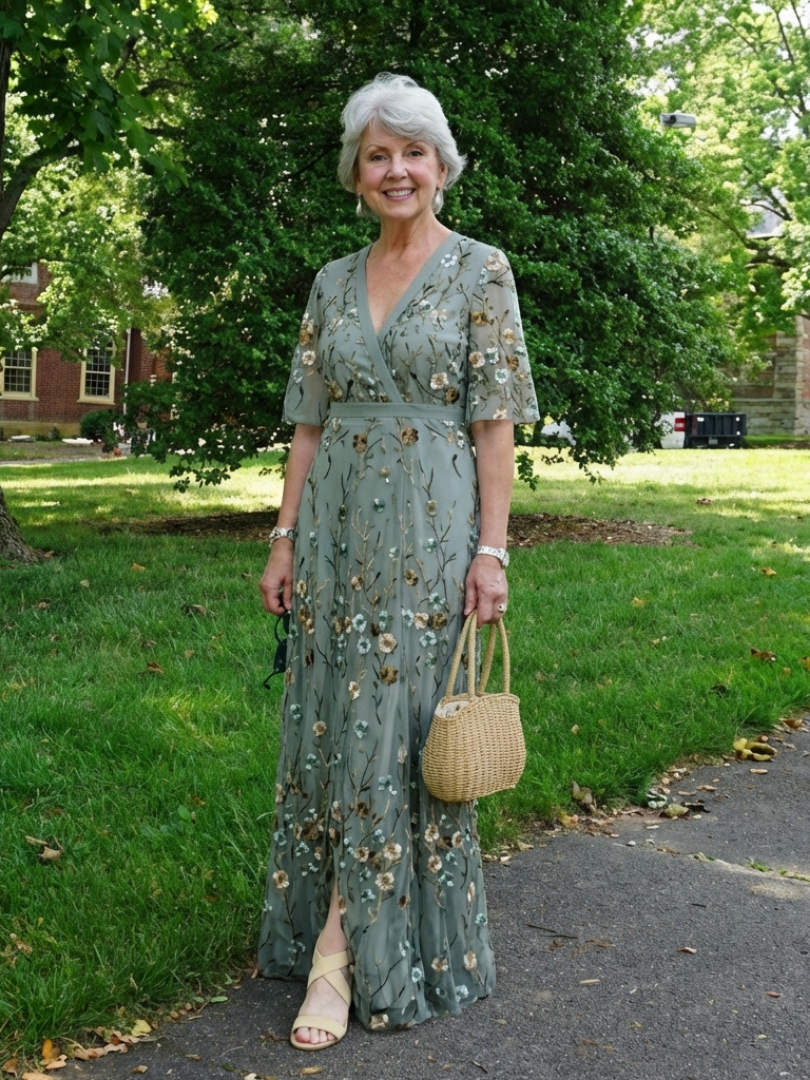 KRYSTYNA | Zielony wieczór w kwiatach