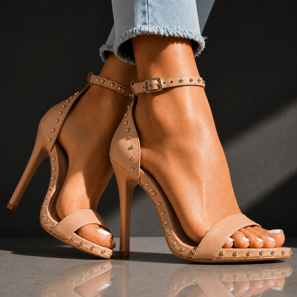 Rhianna | Szpilki Stiletto z Ćwiekami