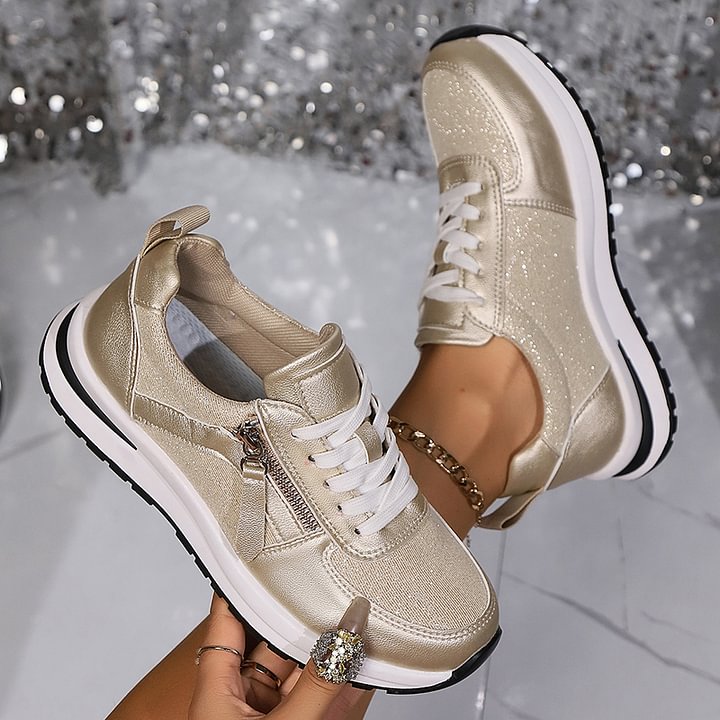 RÓŻA | Sneakersy zapinane na zamek