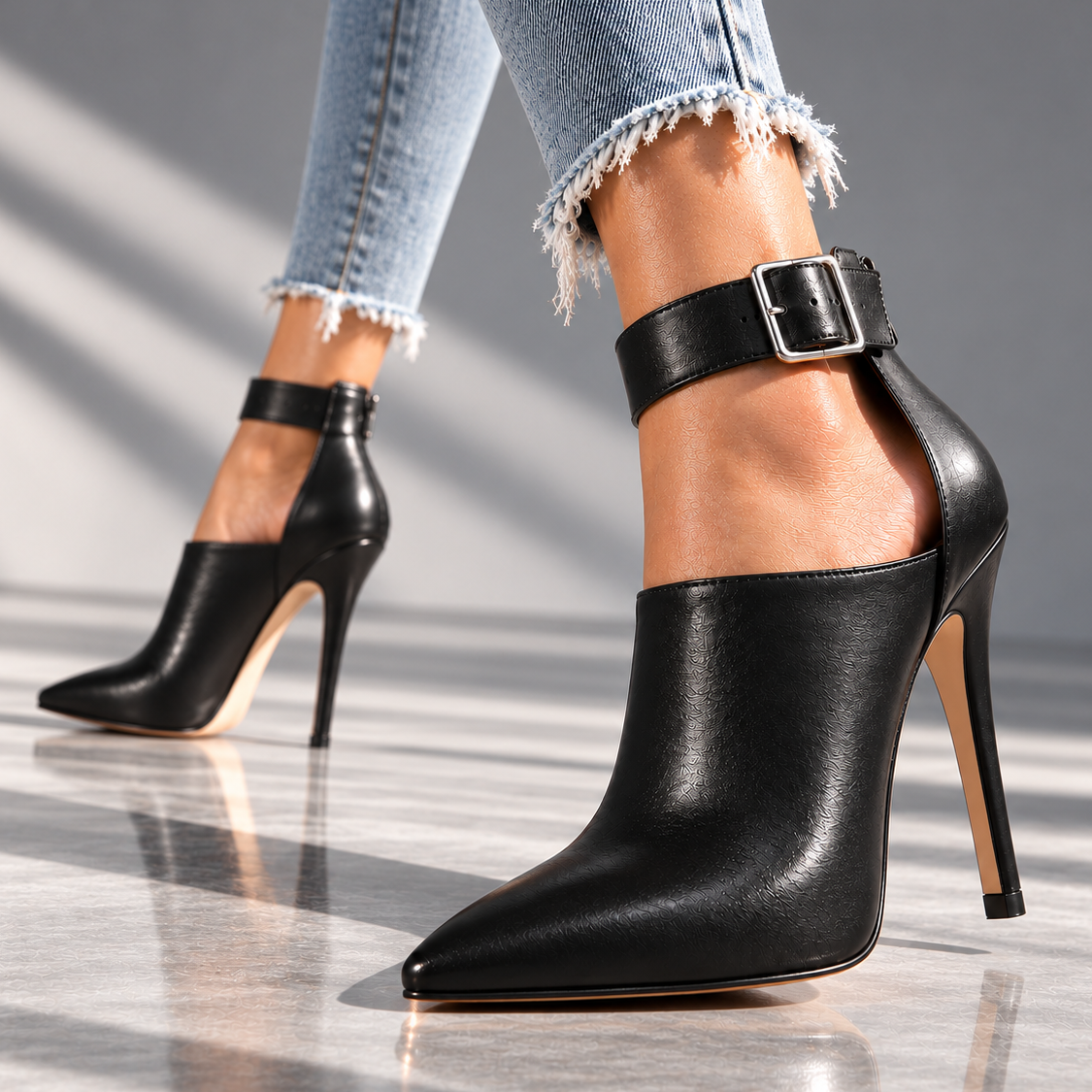 Elaina | Szpilki Stiletto z Wysokim Przyszwem