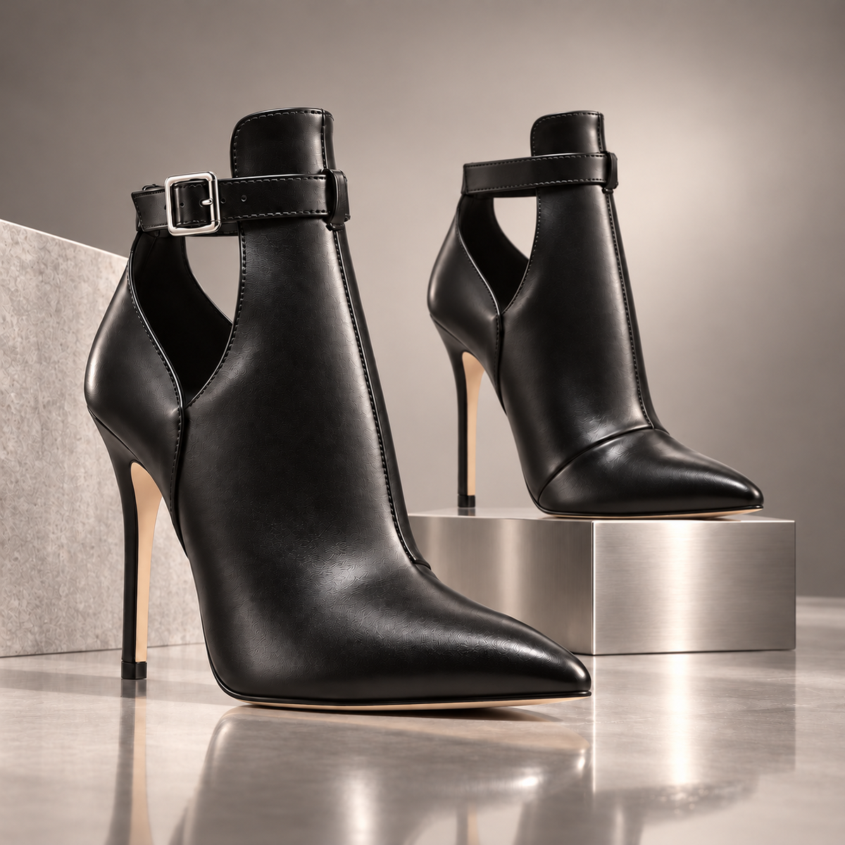 Savannah | Szpilki Stiletto ze Skóry