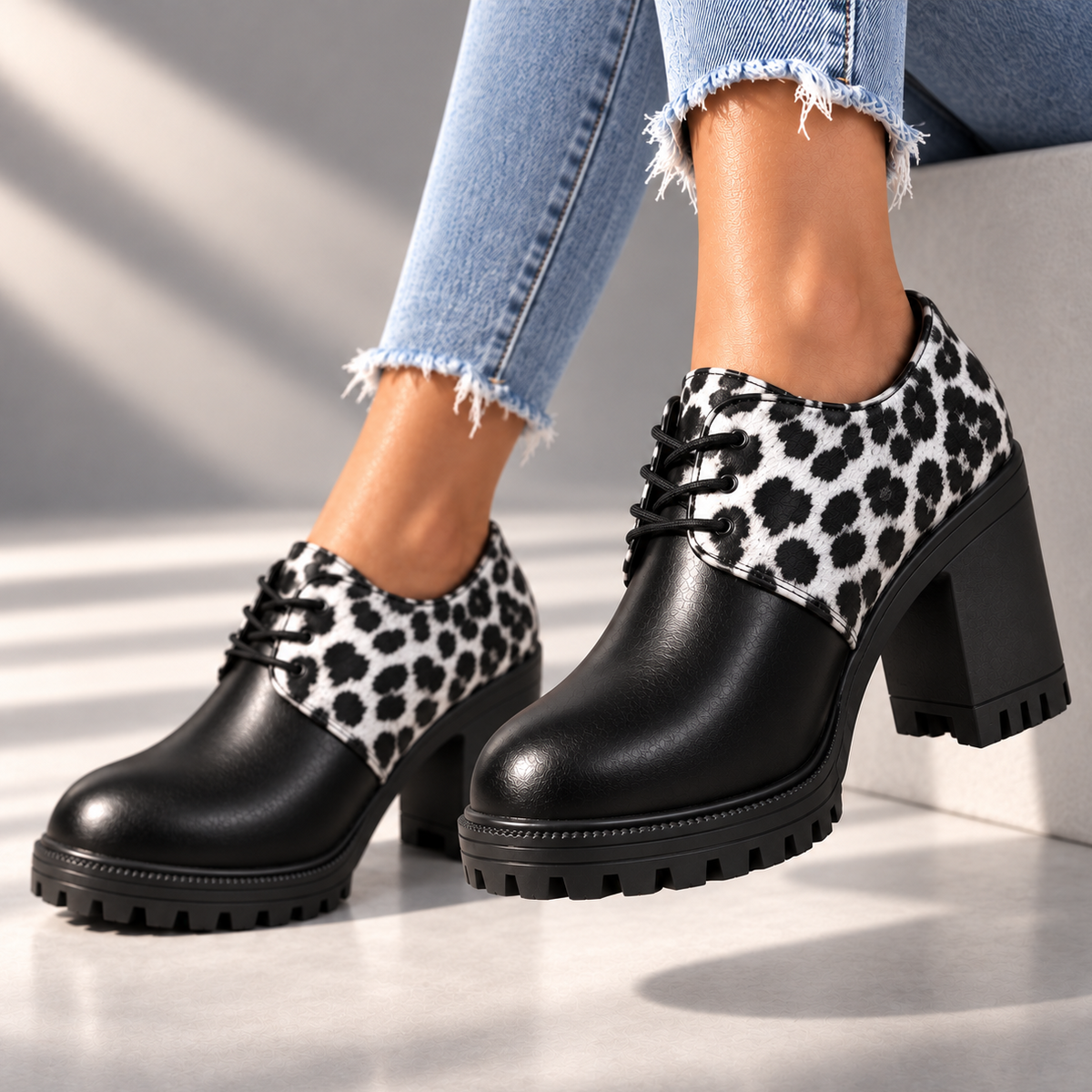 Roxie | Szpilki Retro w Panterkę