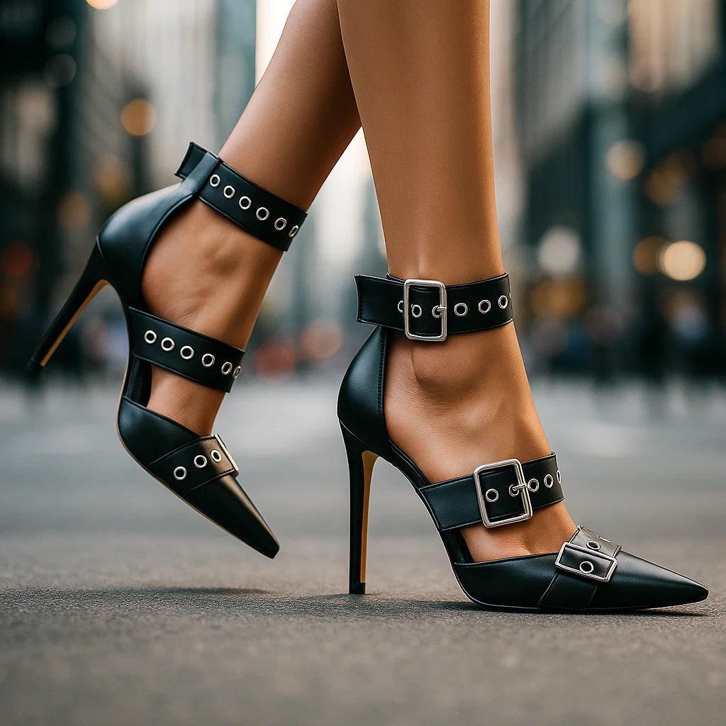 Ravyn | Szpilki Stiletto ze Sprzączkami