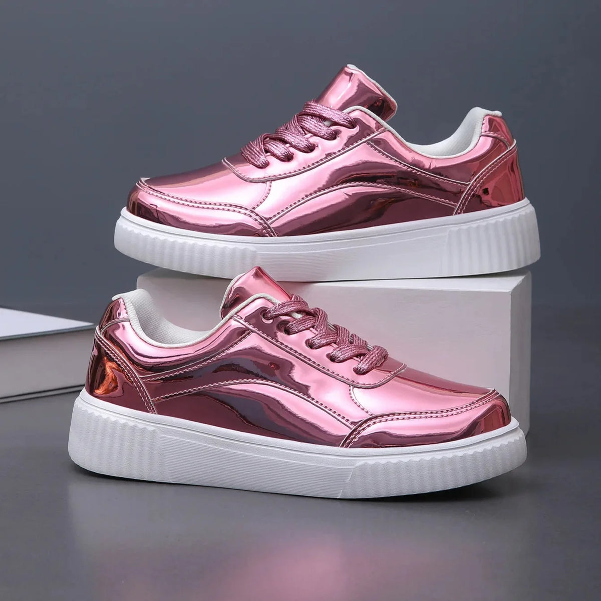 ShimmerLine | Sneakersy Metaliczne