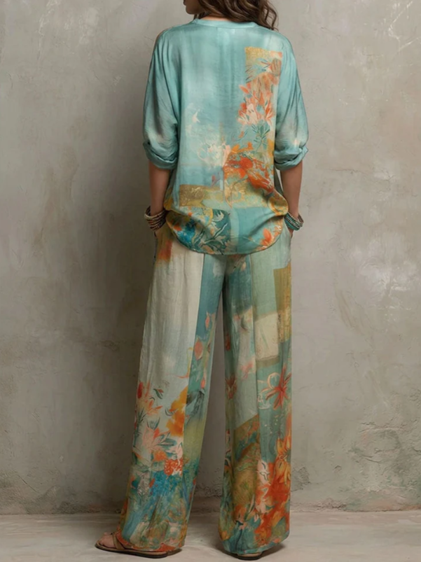 CATHY | Elegancki kwiatowy komplet