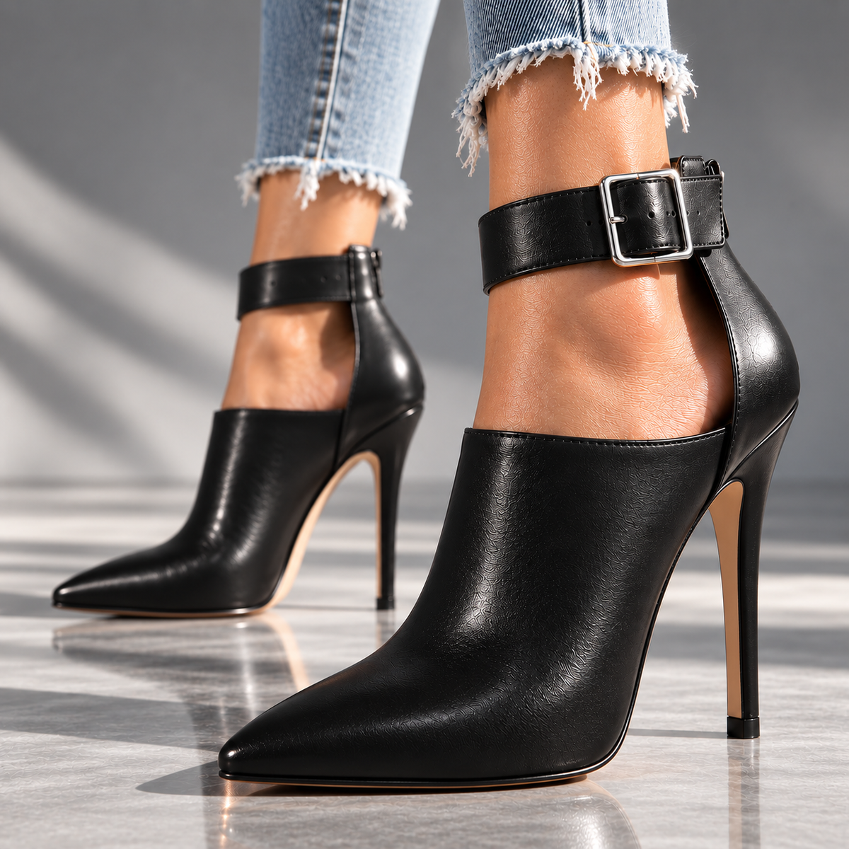 Elaina | Szpilki Stiletto z Wysokim Przyszwem