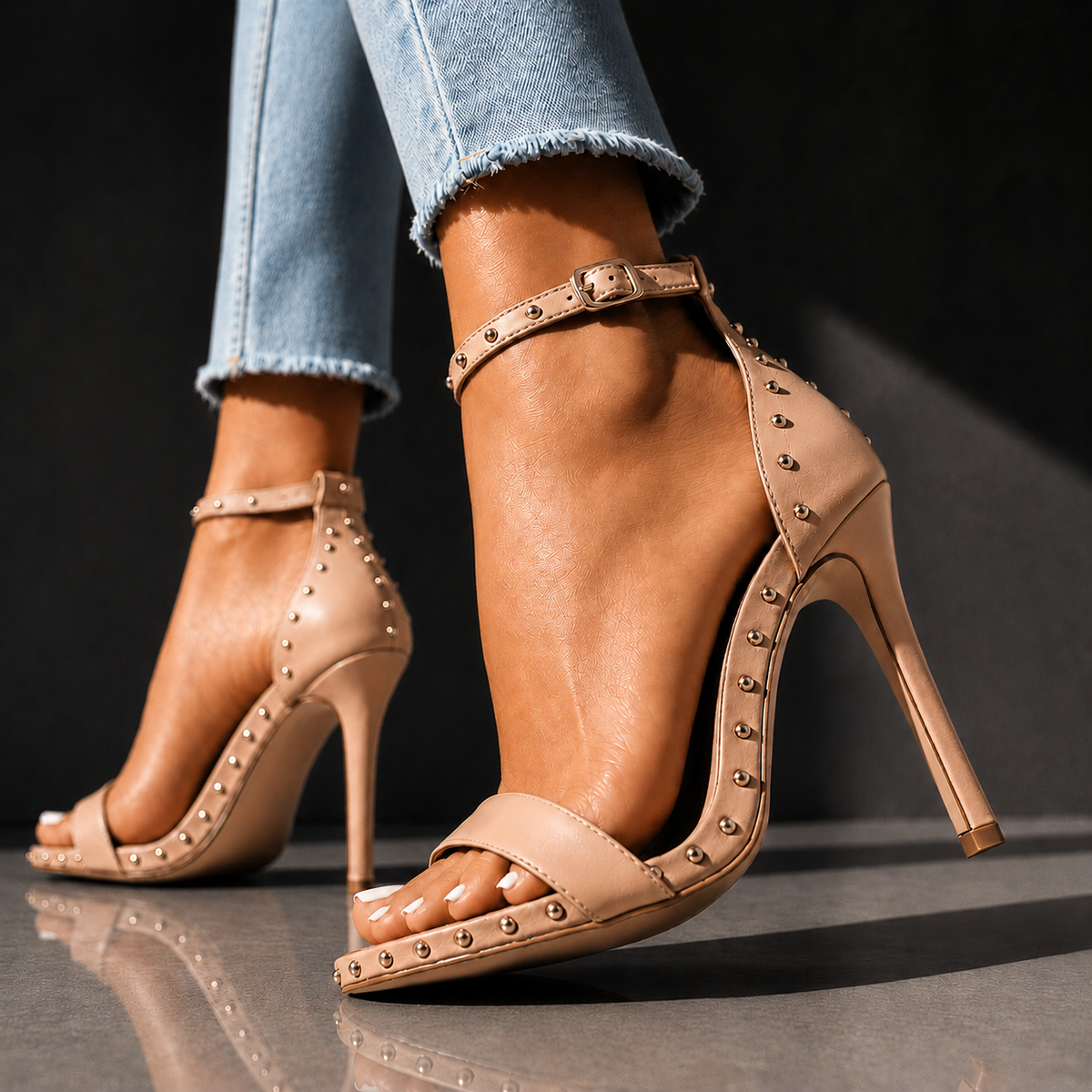 Rhianna | Szpilki Stiletto z Ćwiekami