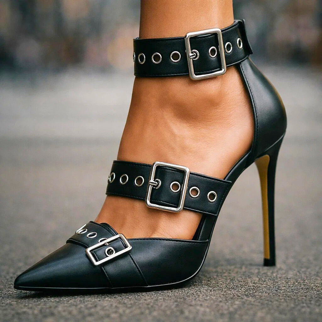 Ravyn | Szpilki Stiletto ze Sprzączkami