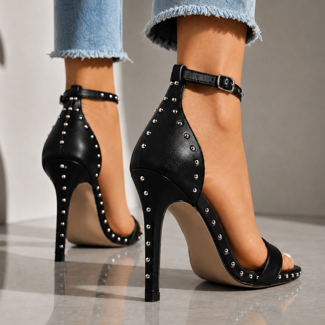 Rhianna | Szpilki Stiletto z Ćwiekami