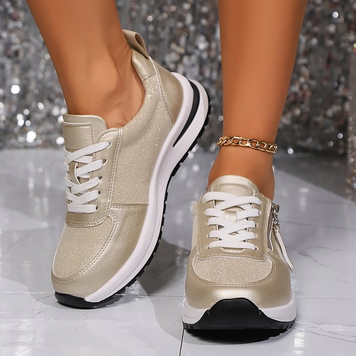 RÓŻA | Sneakersy zapinane na zamek