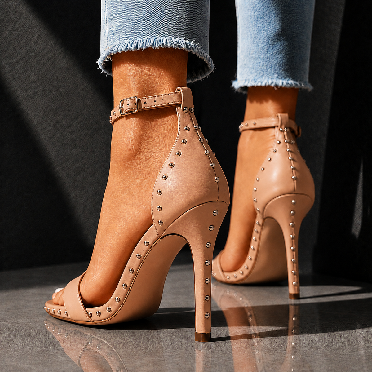 Rhianna | Szpilki Stiletto z Ćwiekami